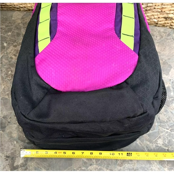 ADIDAS EXCEL V BACKPACK Flash Pink Rich Purple Solar Yellow Tech Friendly 18” - Picture 10 of 16